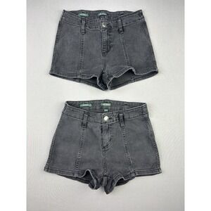 Lot Of 2 Wild Fable Juniors 0 Super High Rise Black Faded Denim Shorts